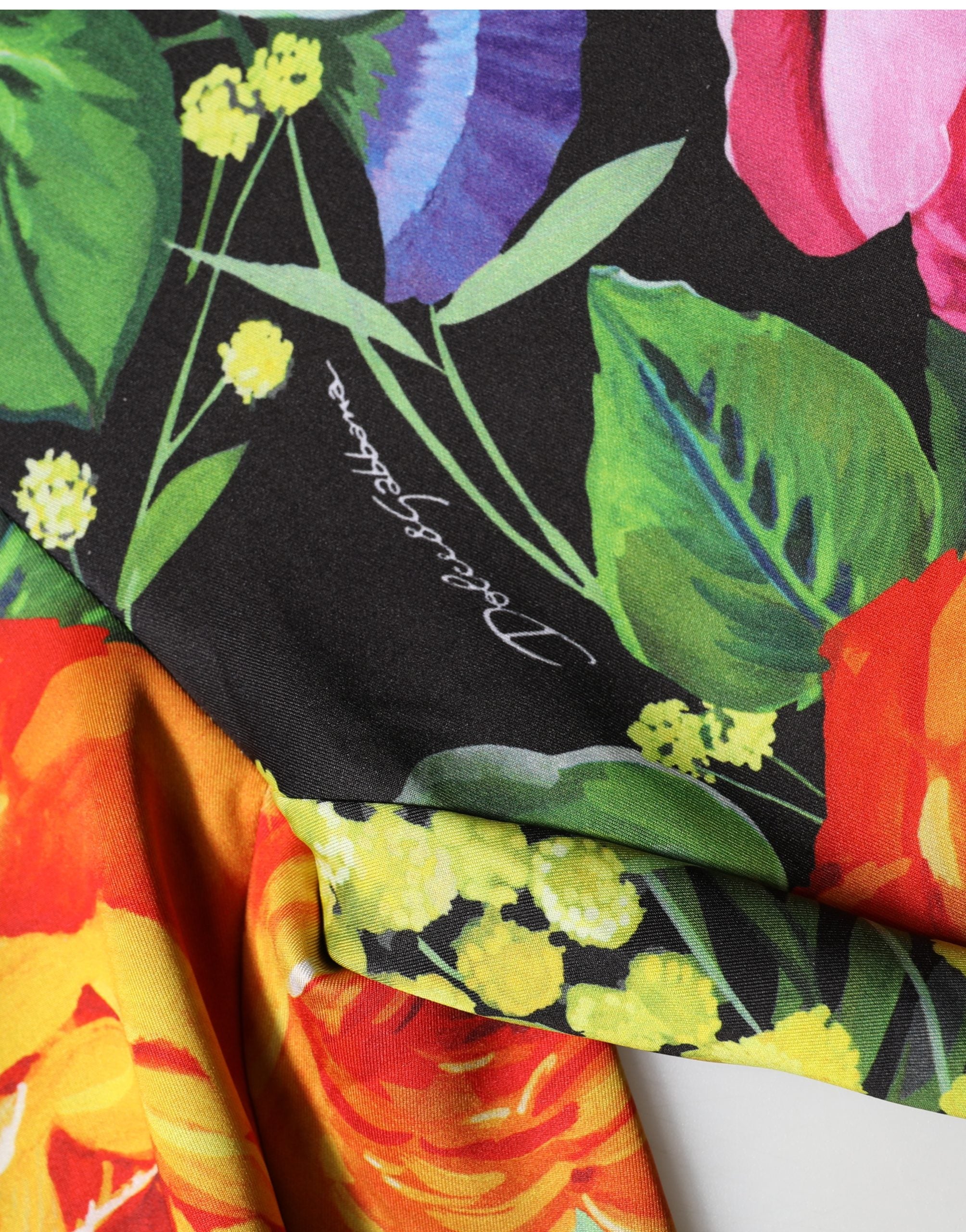 Dolce & Gabbana Leggingshose aus buntem Stretch-Jersey mit Blumenmuster