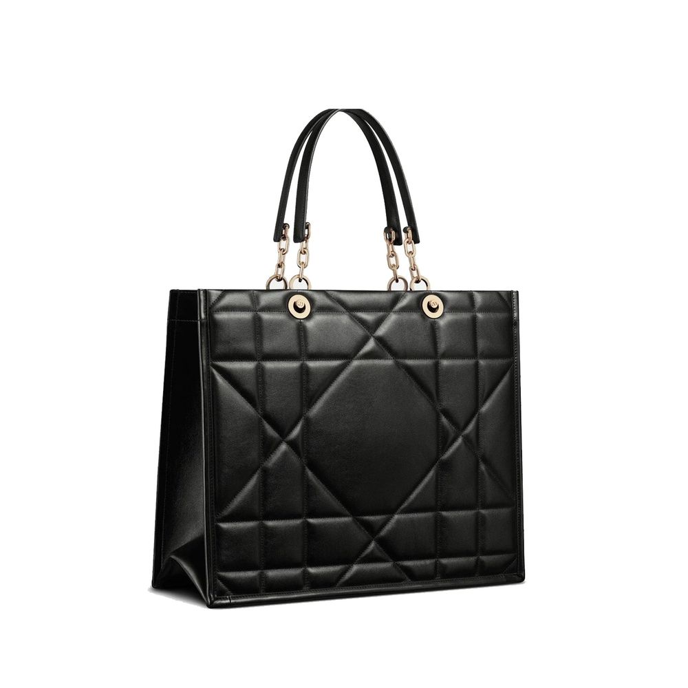 Dior Tote Bag aus schwarzem Leder