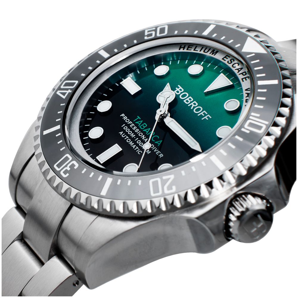 Montre sport Bobroff en acier inoxydable argenté