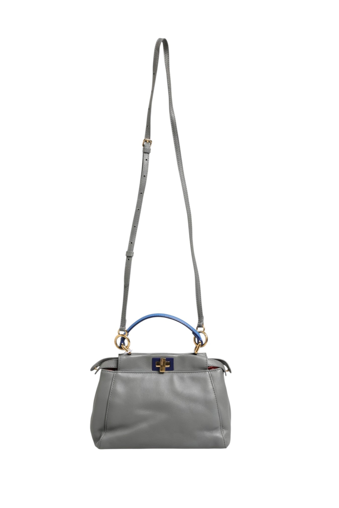 Fendi Mini Peekaboo Blau Grau