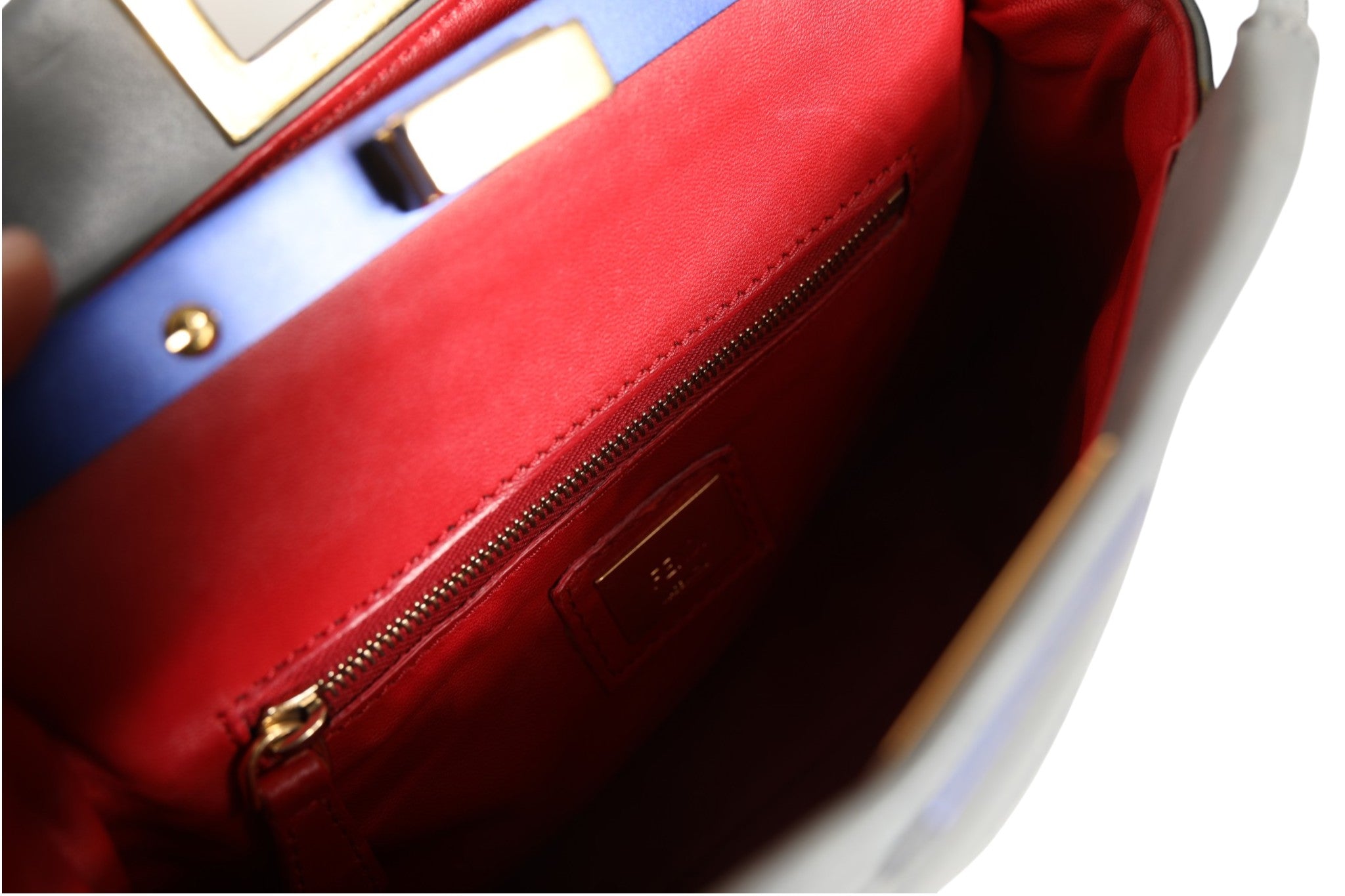 Fendi Mini Peekaboo Blau Grau