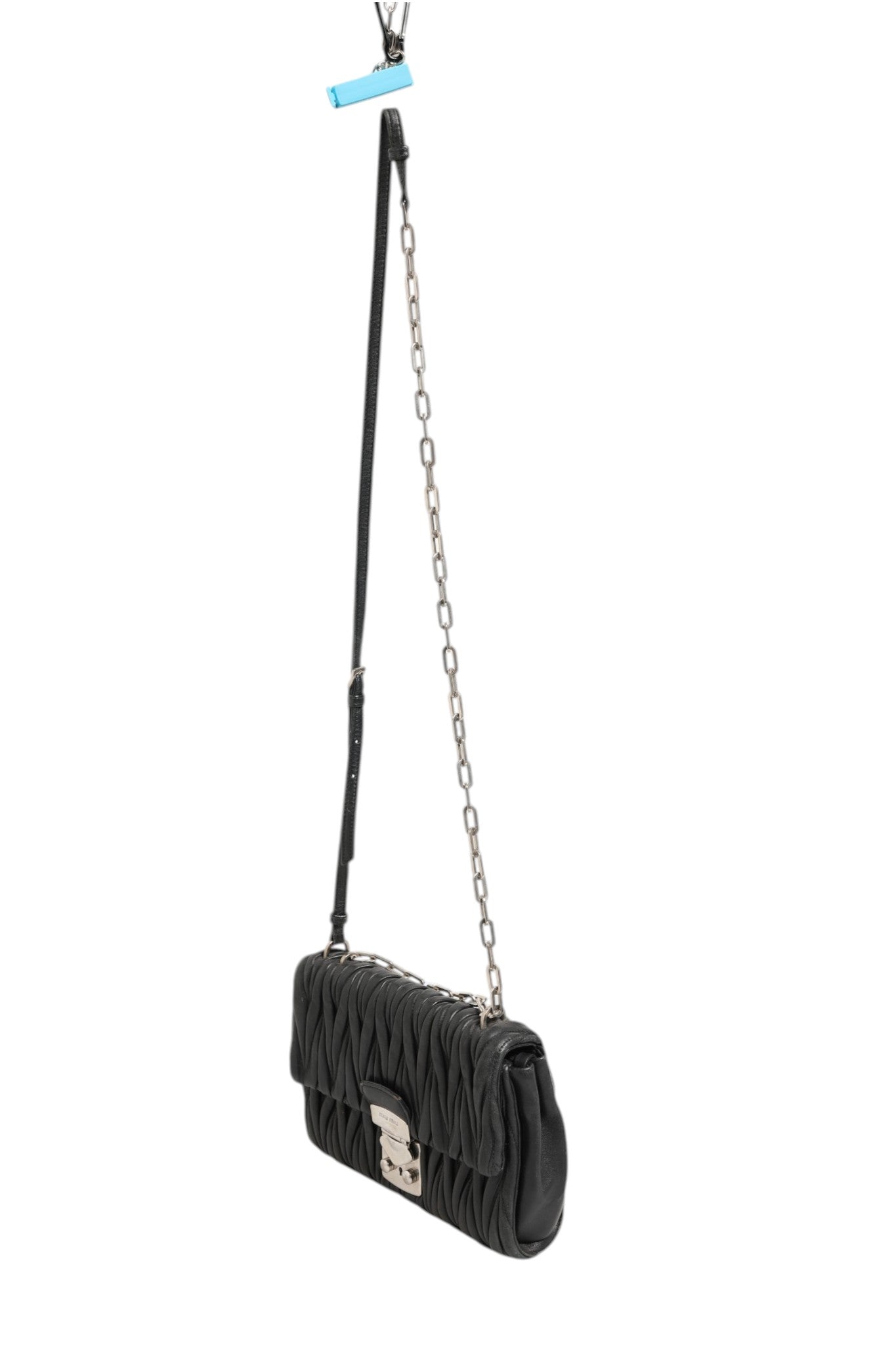 Sac à bandoulière Miu Miu Confidential en cuir matelassé avec rabat