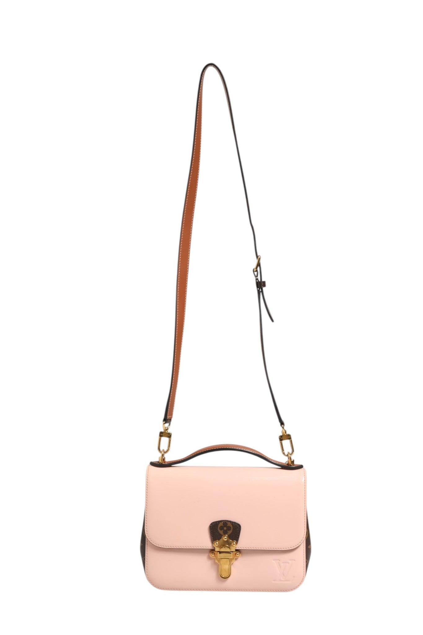 Louis Vuitton Rosa Vernis und Monogram Canvas Cherrywood BB Umhängetasche