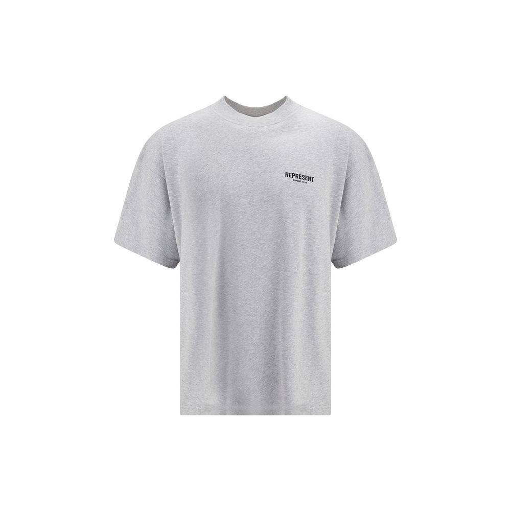 Stellen Sie sich das graue Baumwoll-T-Shirt vor
