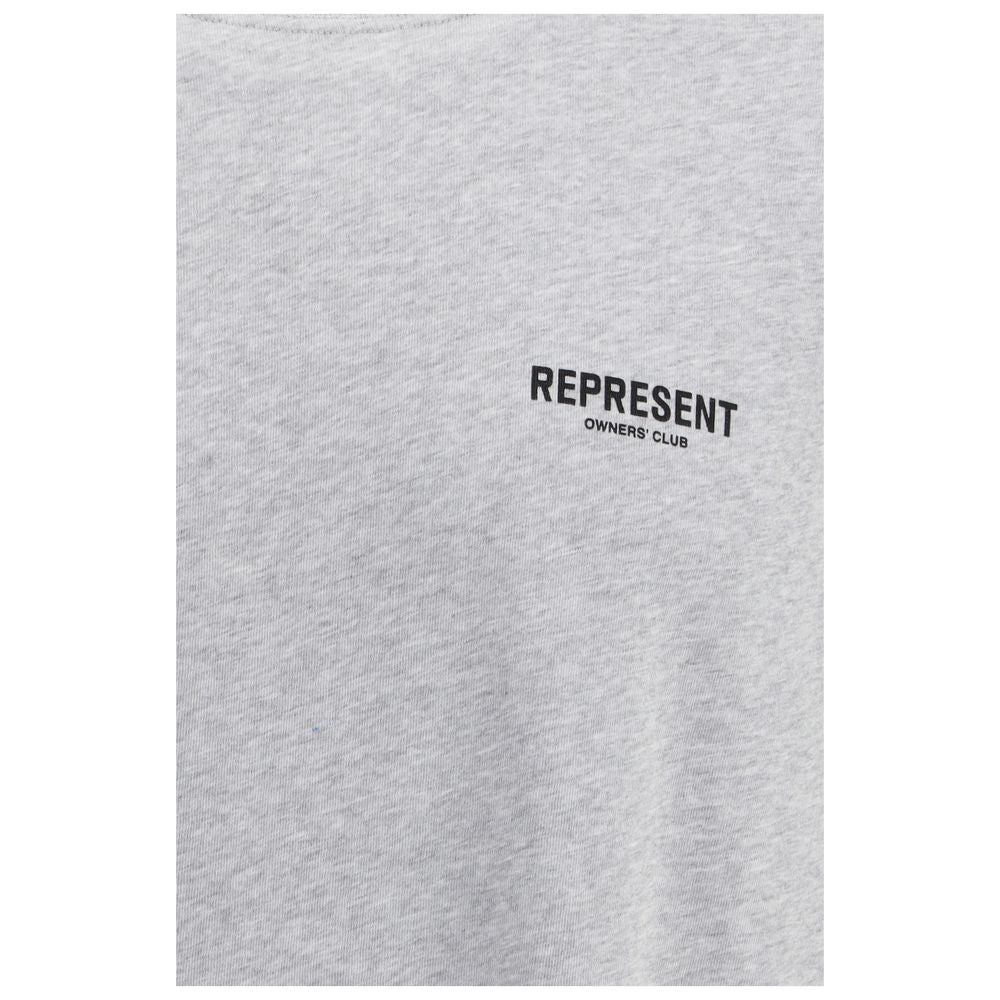 Stellen Sie sich das graue Baumwoll-T-Shirt vor