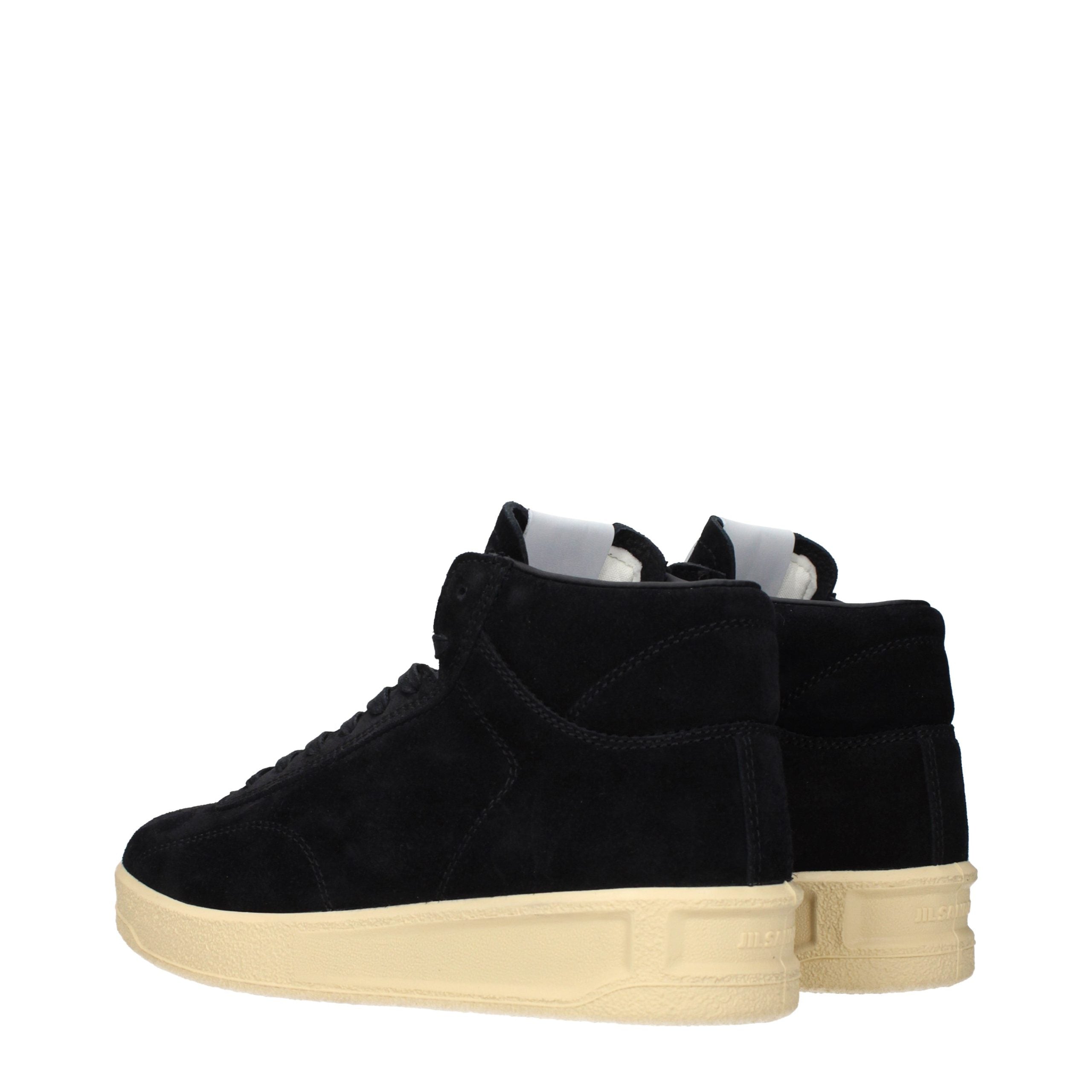 Jil Sander Schwarze High-Top-Sneaker aus Leder