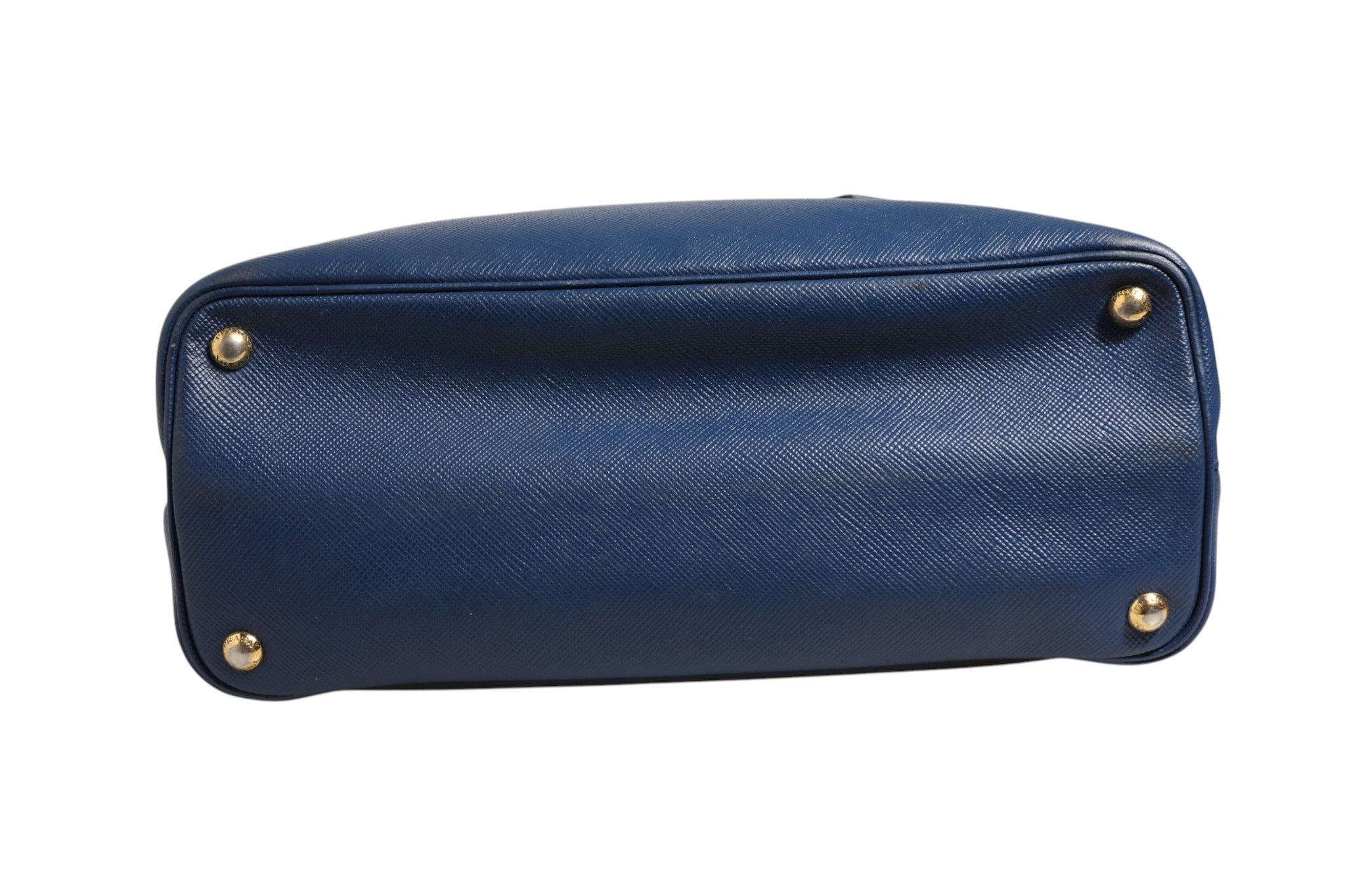 Sac 2 voies Prada en cuir Saffiano bleu