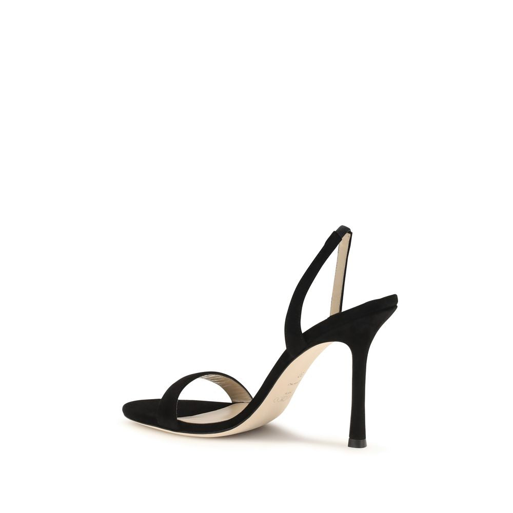 Sandales Jimmy Choo en cuir de veau noir Bos Taurus à talon aiguille