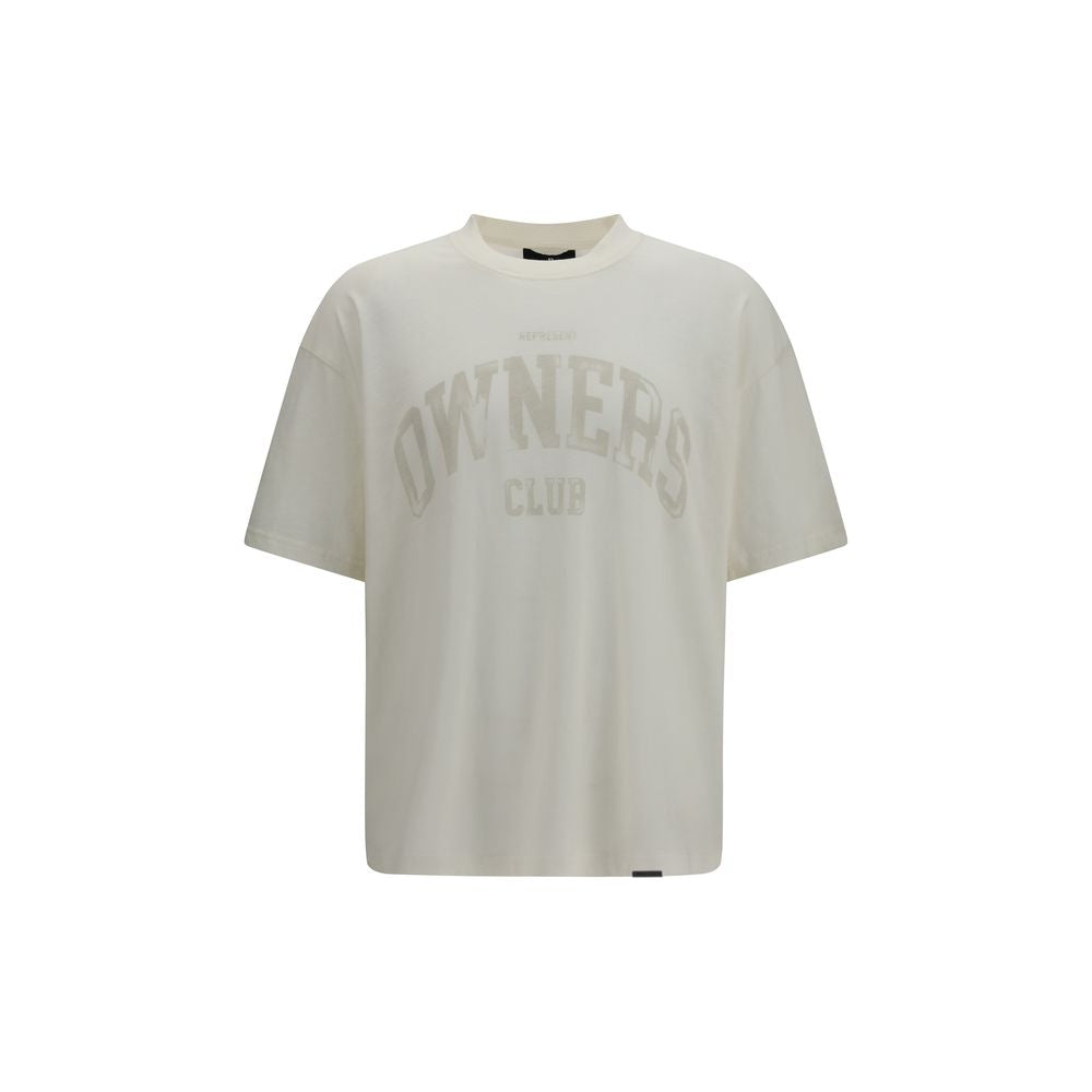 Weißes Baumwoll-T-Shirt darstellen
