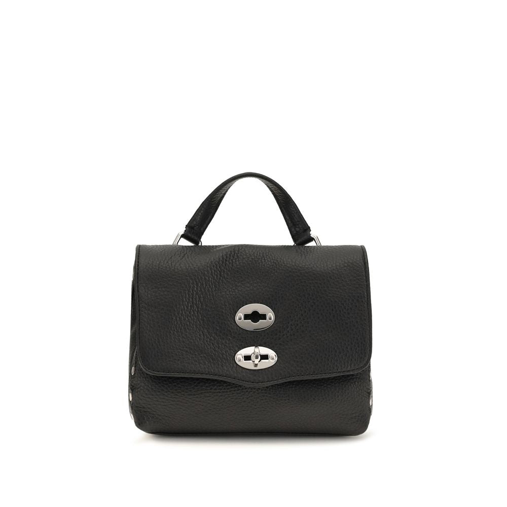 Sac à main Zanellato en cuir de veau noir Bos Taurus