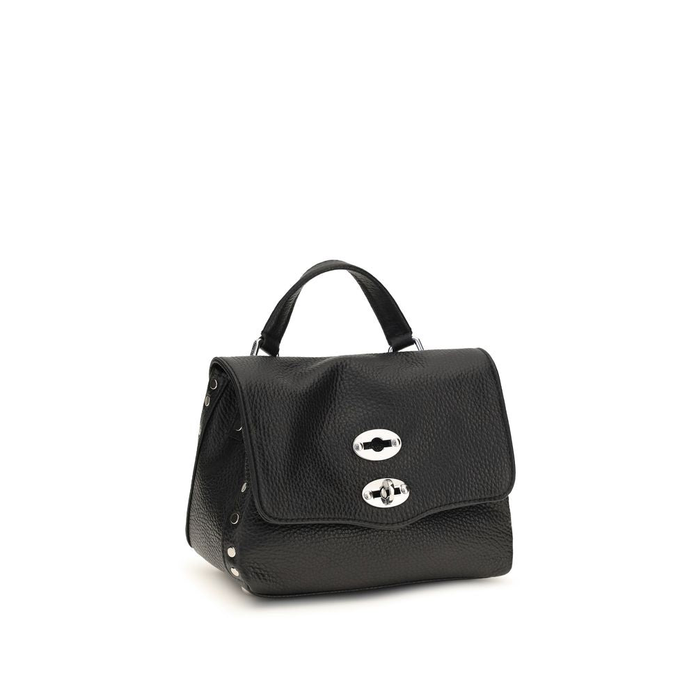 Sac à main Zanellato en cuir de veau noir Bos Taurus
