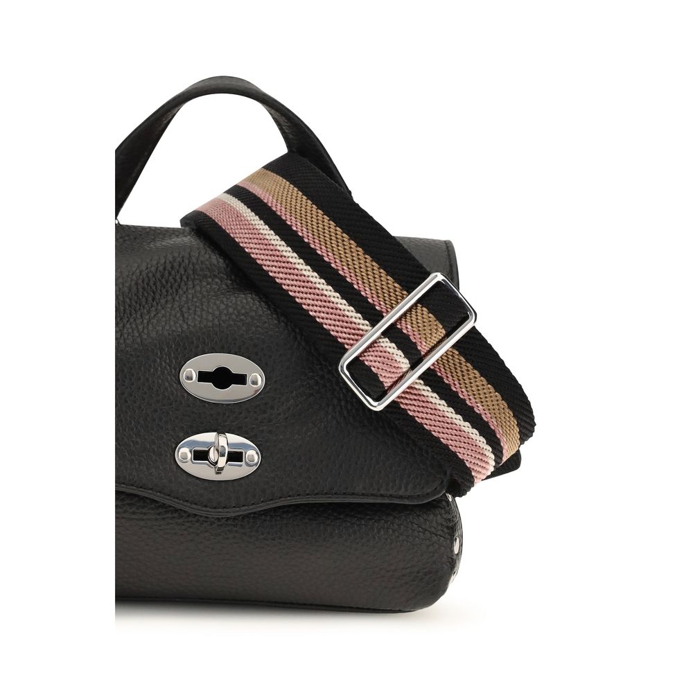 Sac à main Zanellato en cuir de veau noir Bos Taurus