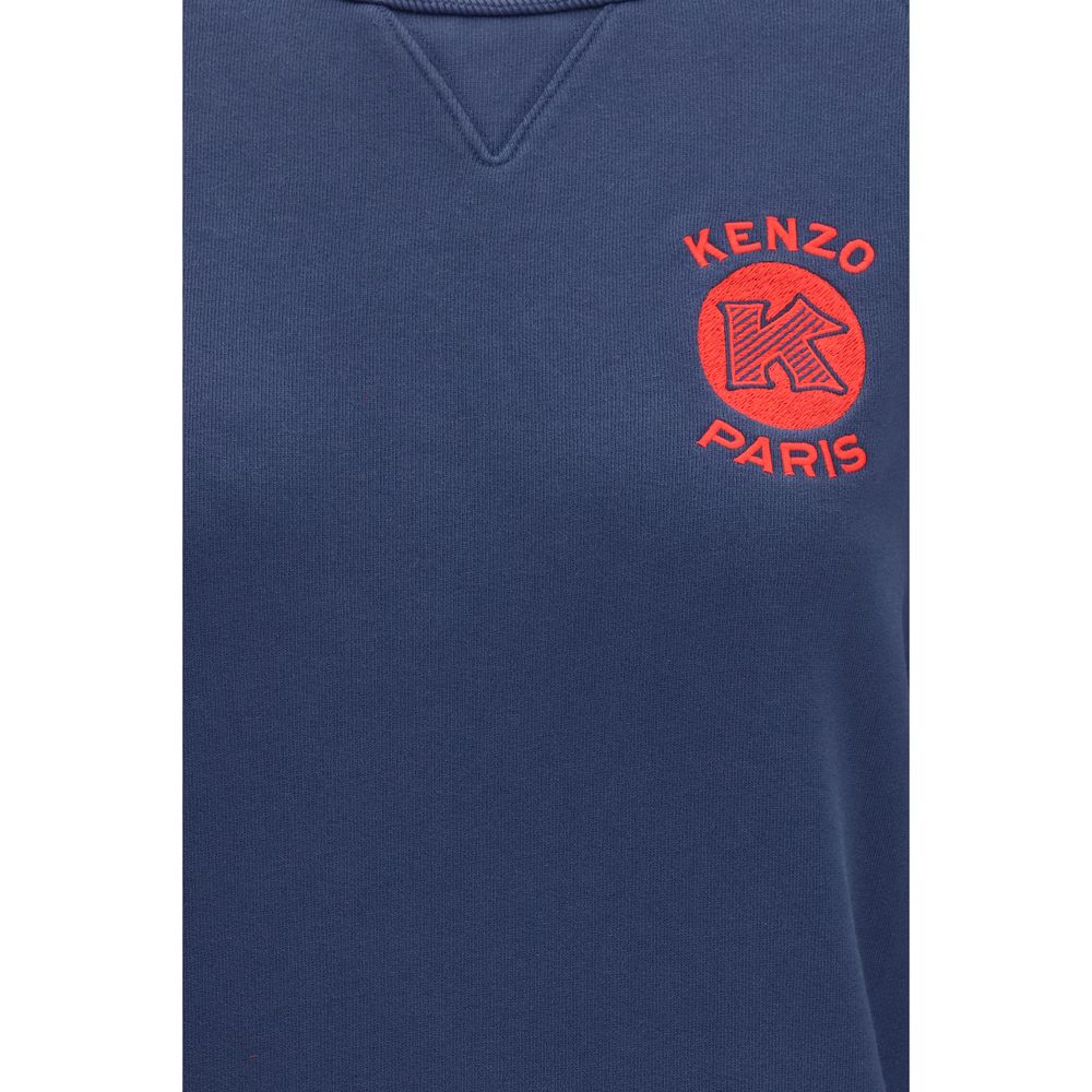 Sweat-shirt en coton bleu Kenzo