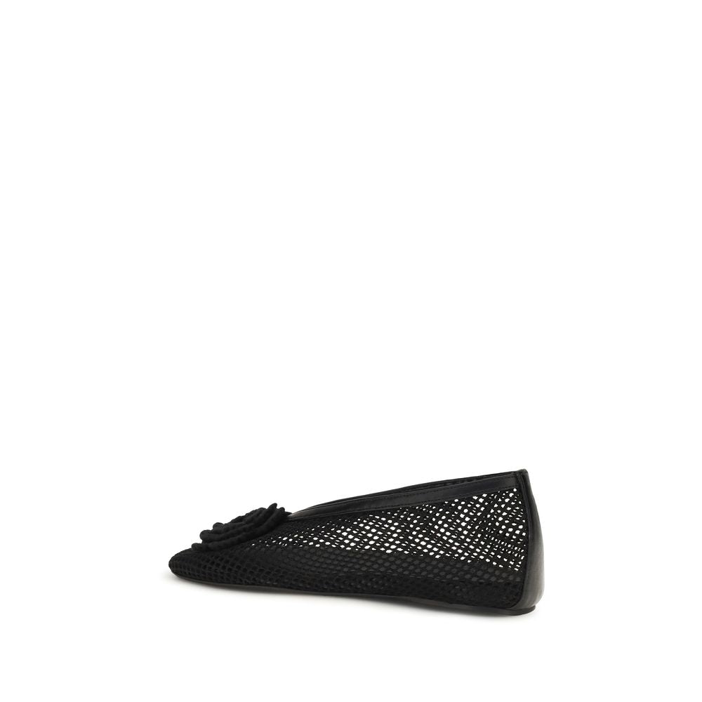 Ganni Schwarze Ballerinas aus Polyethylen