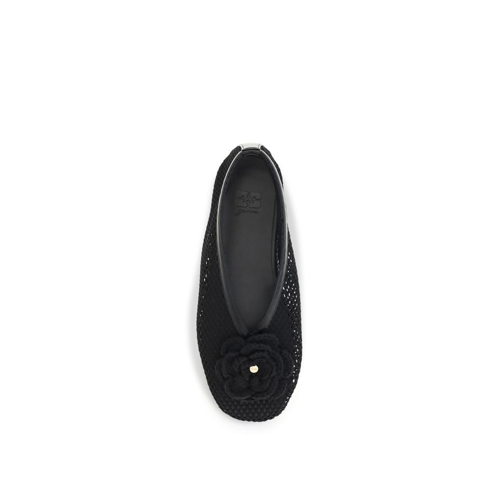 Ganni Schwarze Ballerinas aus Polyethylen