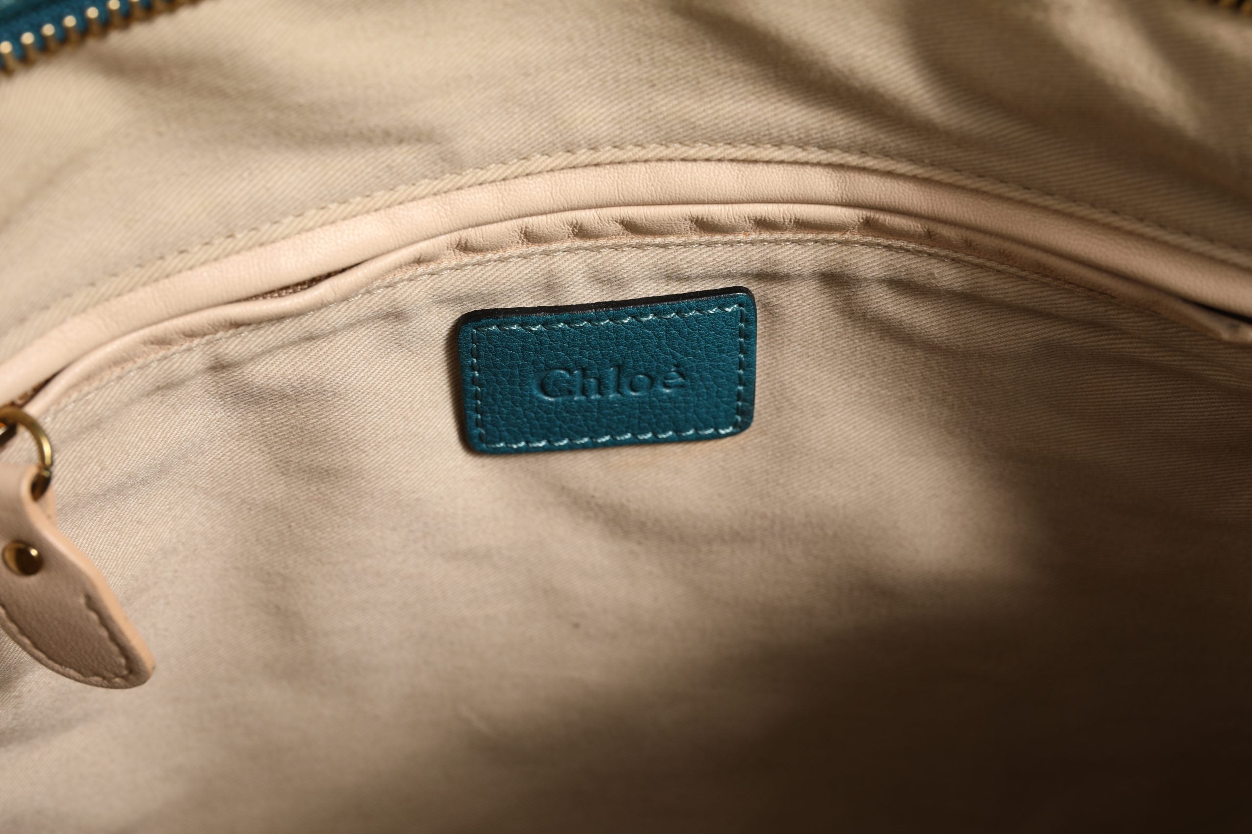 Chloé Paraty Tasche aus Aquamarin-Leder