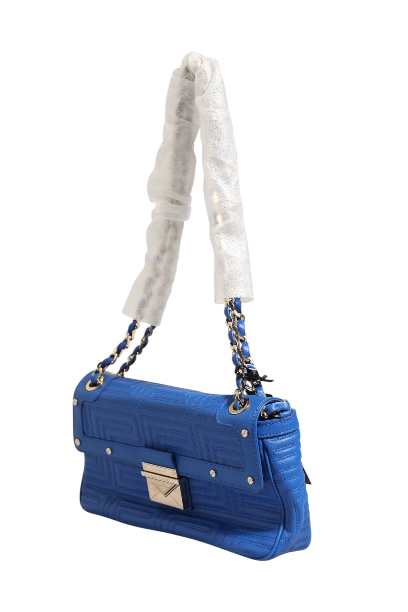Versace Couture Gesteppte Schultertasche aus Leder