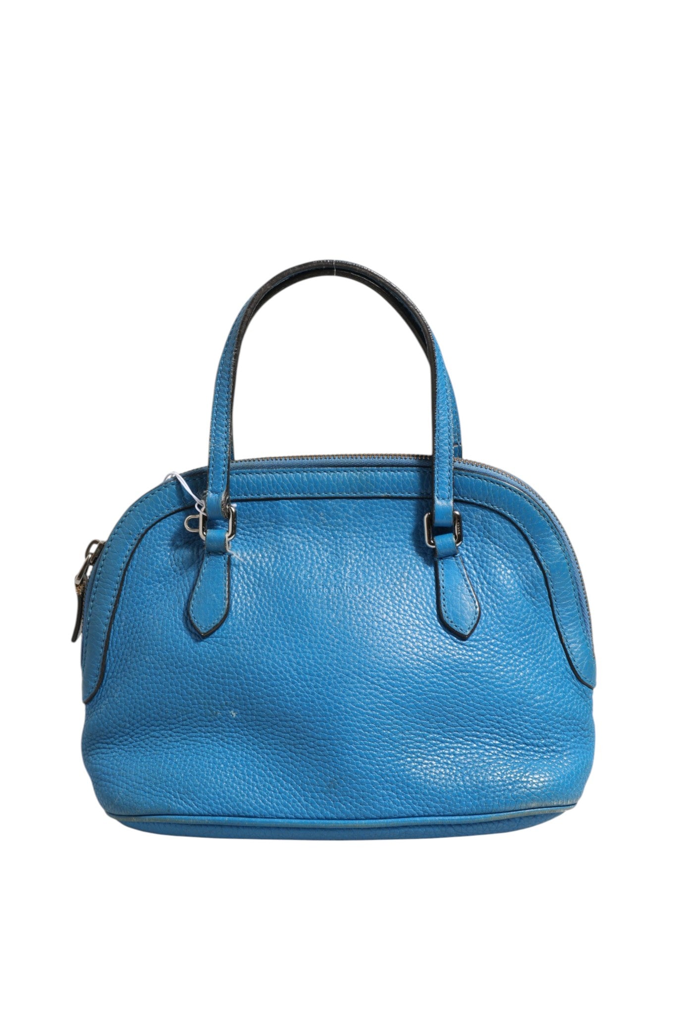 Gucci blaue Leder-Kuppelhandtasche