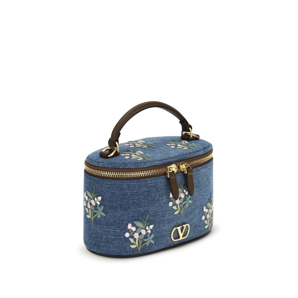 Valentino Garavani Handtasche aus blauer Baumwolle