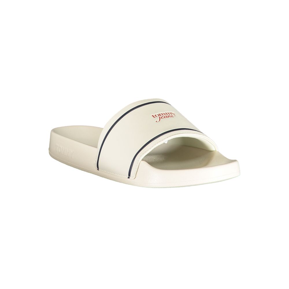 Tommy Hilfiger Damen Pantolette aus weißem Polyurethan