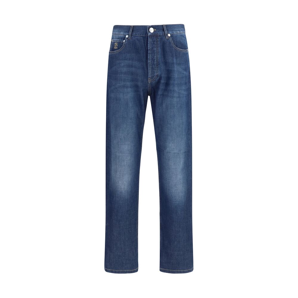 Brunello Cucinelli blaue Jeans aus Baumwolle