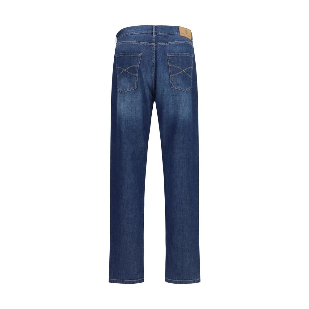 Brunello Cucinelli blaue Jeans aus Baumwolle
