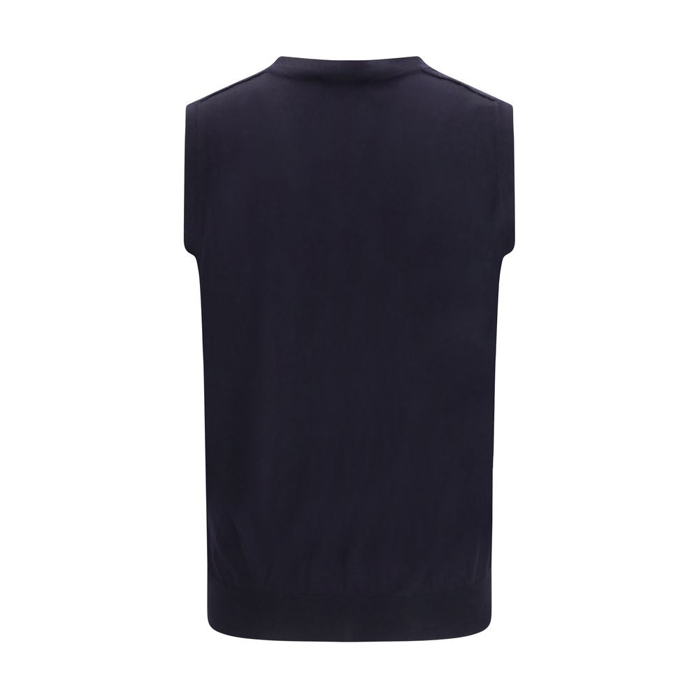 Aragona Cashmere Laine Bleue Oves Aries Pull Sans Manches