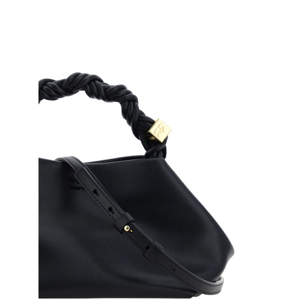 Ganni Schwarze Handtasche aus Kalbsleder (Bos Taurus)