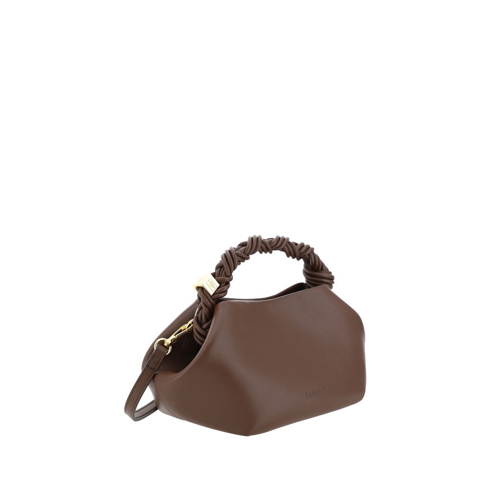 Ganni Handtasche aus braunem Kalbsleder Bos Taurus