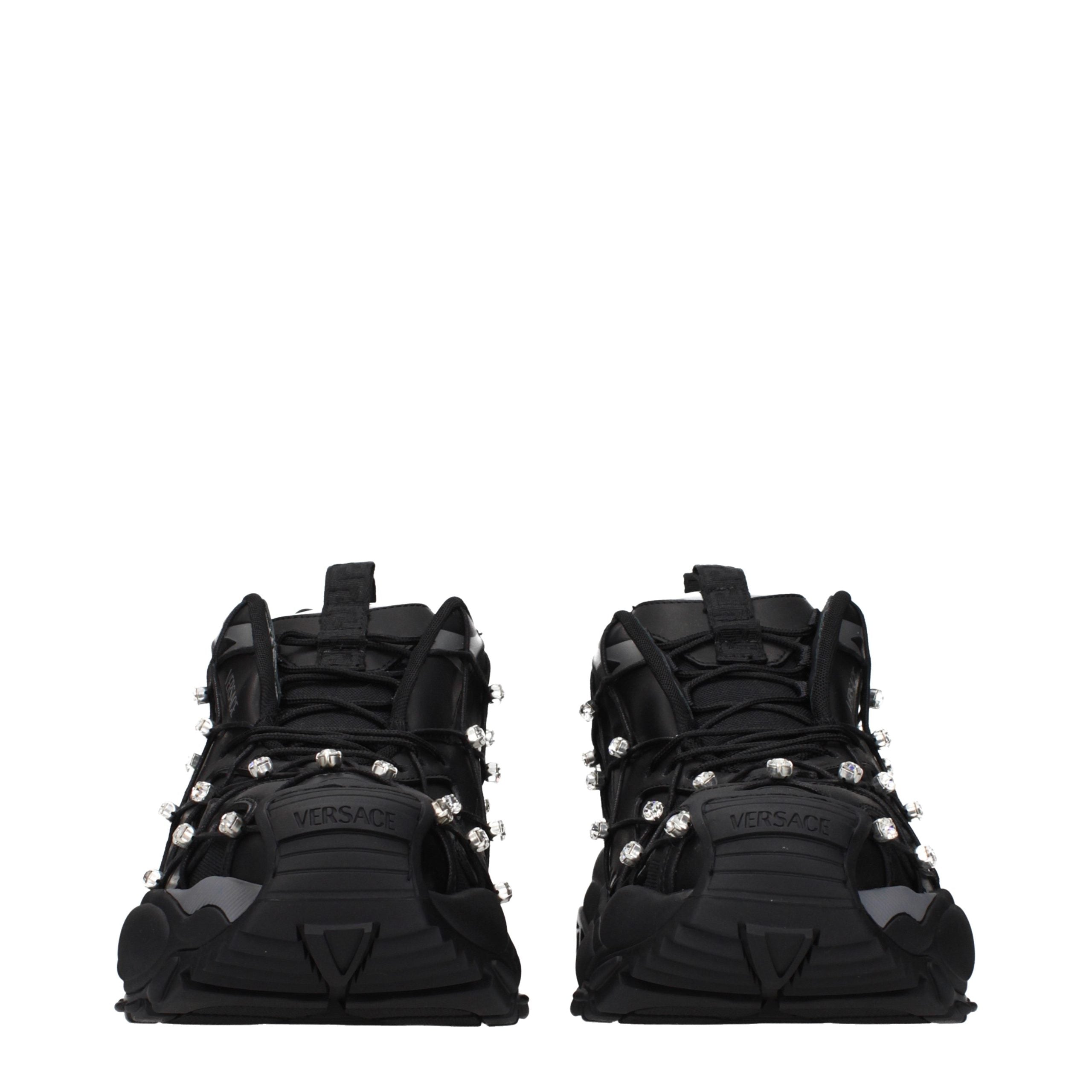 Versace Schwarze Stoff-Sneaker