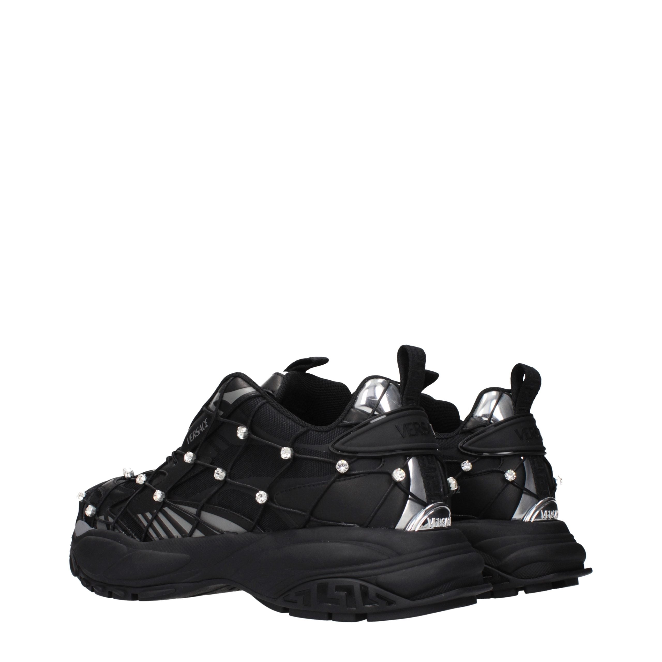 Versace Schwarze Stoff-Sneaker