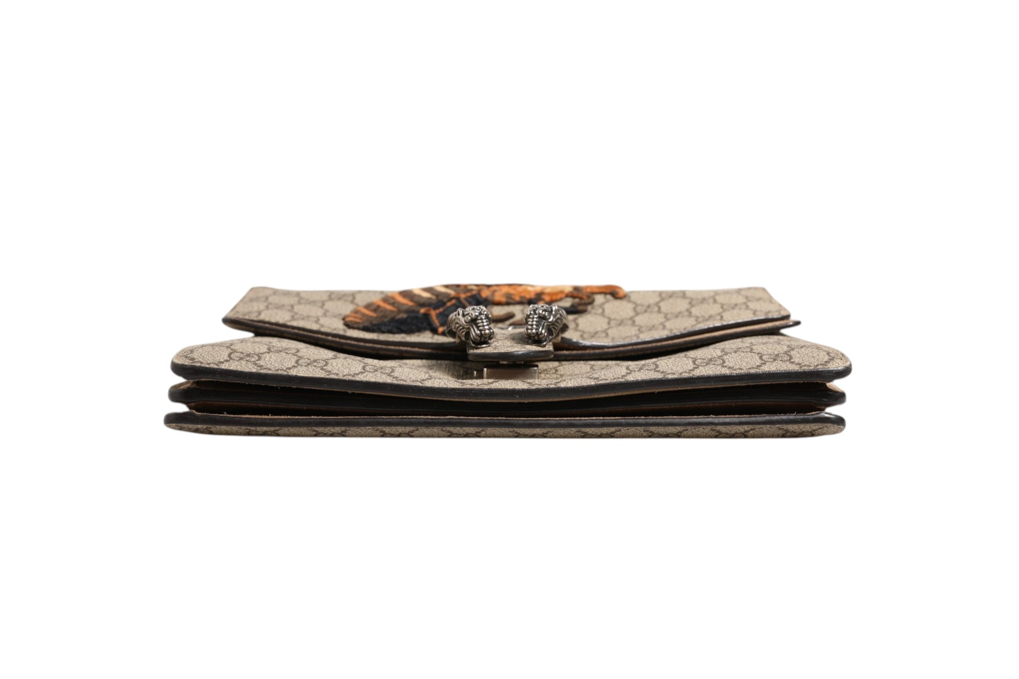 Gucci Supreme Monogram Bestickte Schultertasche mit Biene