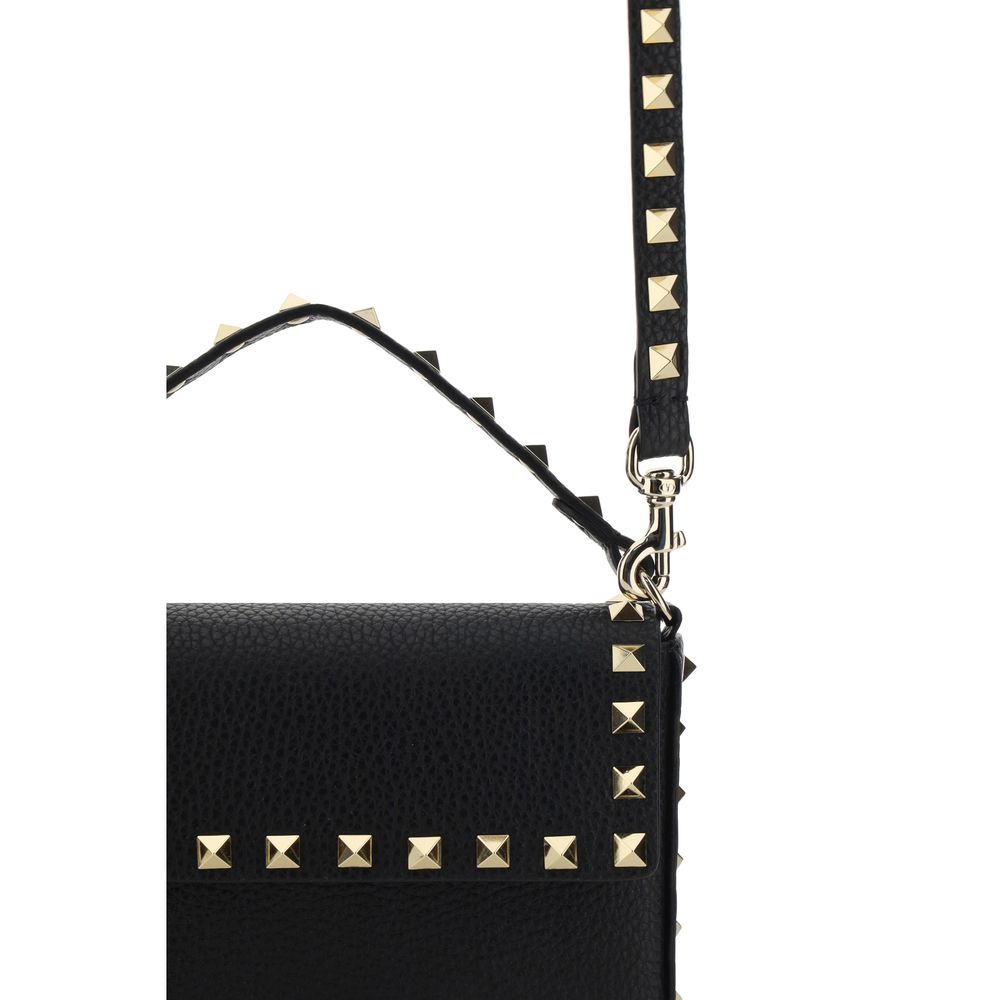 Sac porté épaule Valentino Garavani en cuir de veau noir