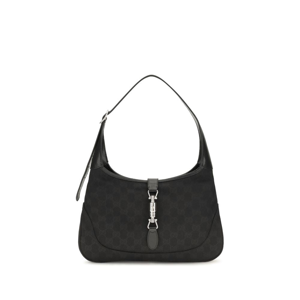 Gucci Schultertasche aus schwarzem Stoff