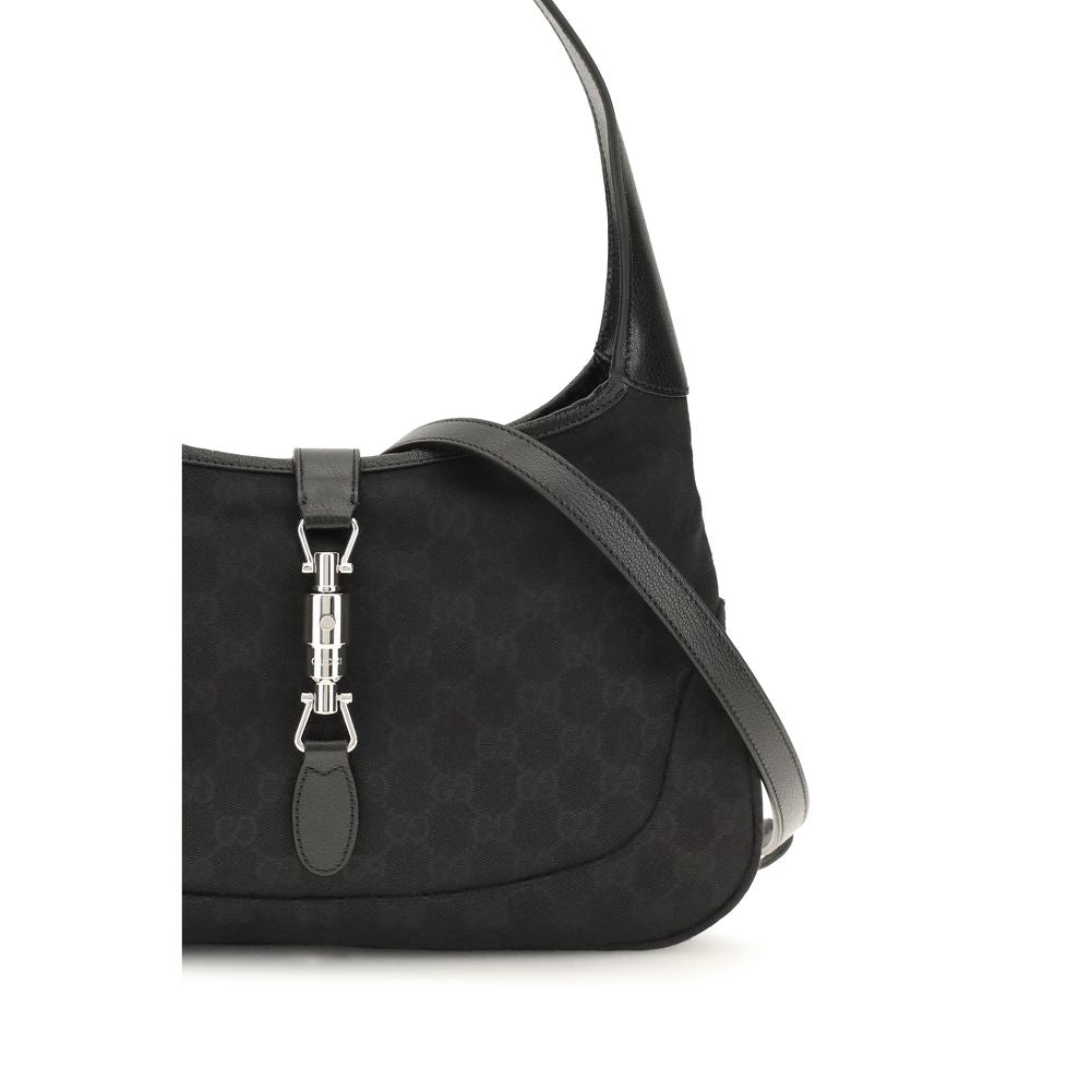 Gucci Schultertasche aus schwarzem Stoff
