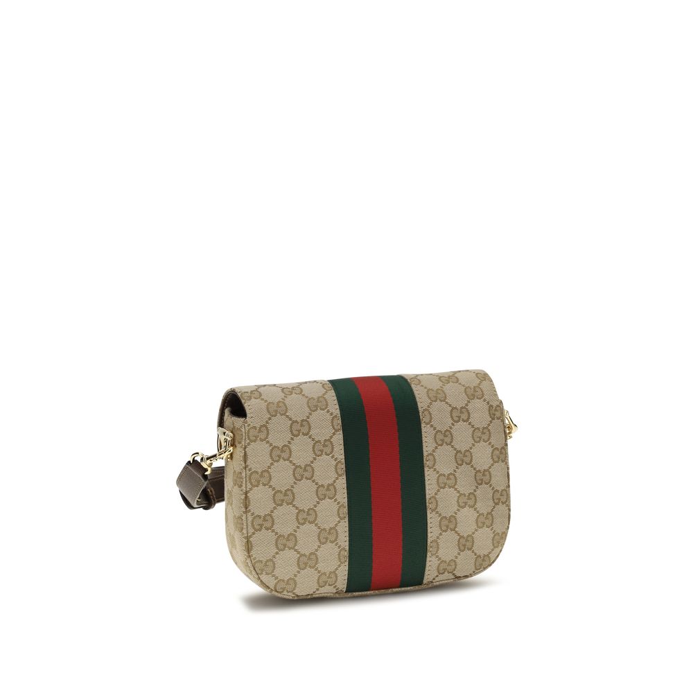 Gucci Schultertasche aus beigem Stoff