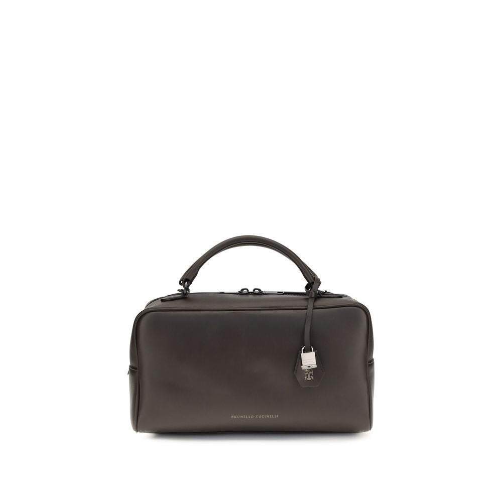 Brunello Cucinelli Handtasche aus braunem Kalbsleder vom Bos Taurus