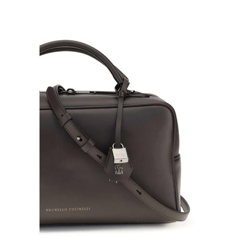 Brunello Cucinelli Handtasche aus braunem Kalbsleder vom Bos Taurus