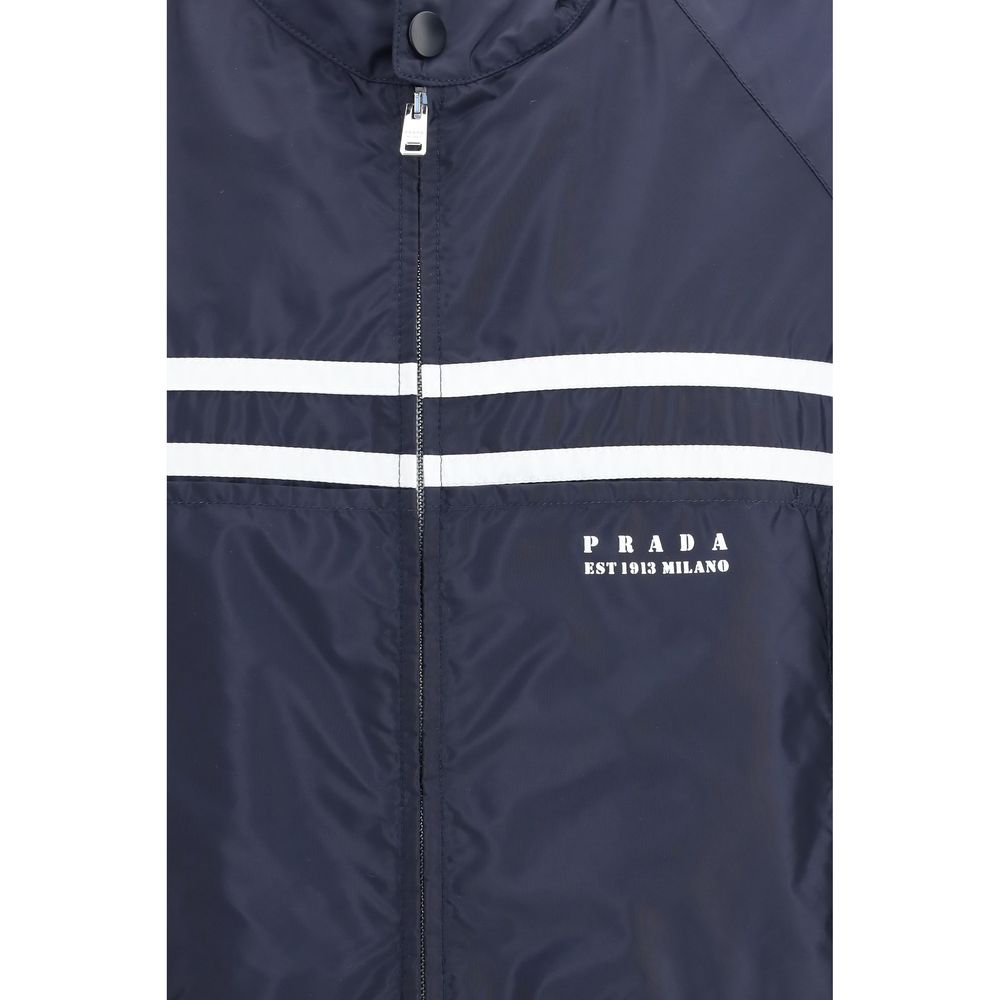Prada Blaue Nylonjacke