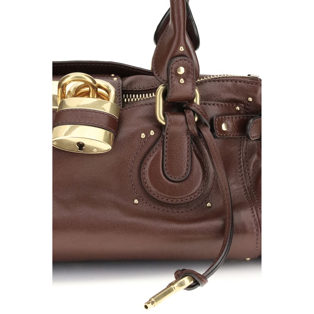 Chloé Bordeaux Schultertasche aus Büffelleder