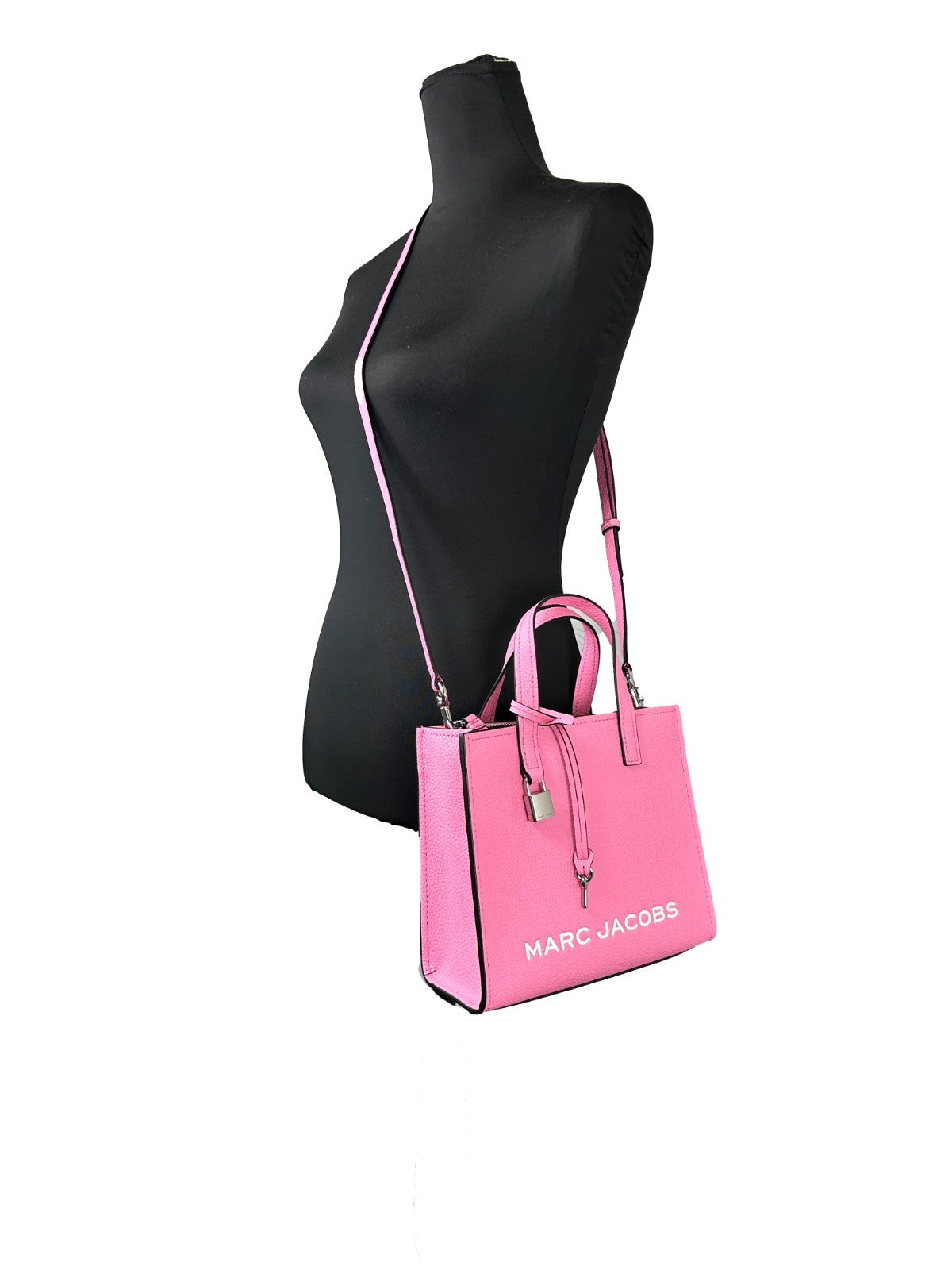 Marc Jacobs Mini Grind Pink Leather Crossbody Bag Purse