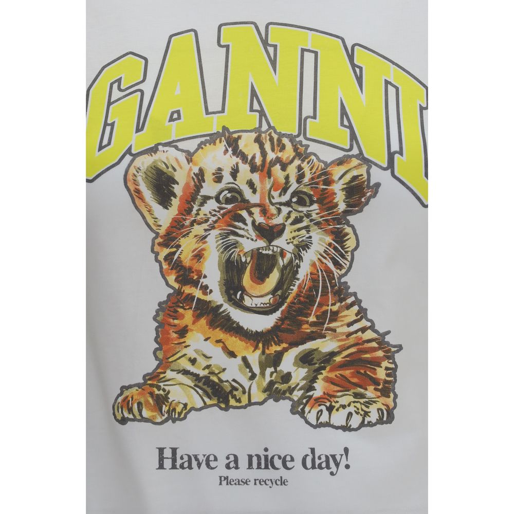 T-shirt Ganni en coton blanc
