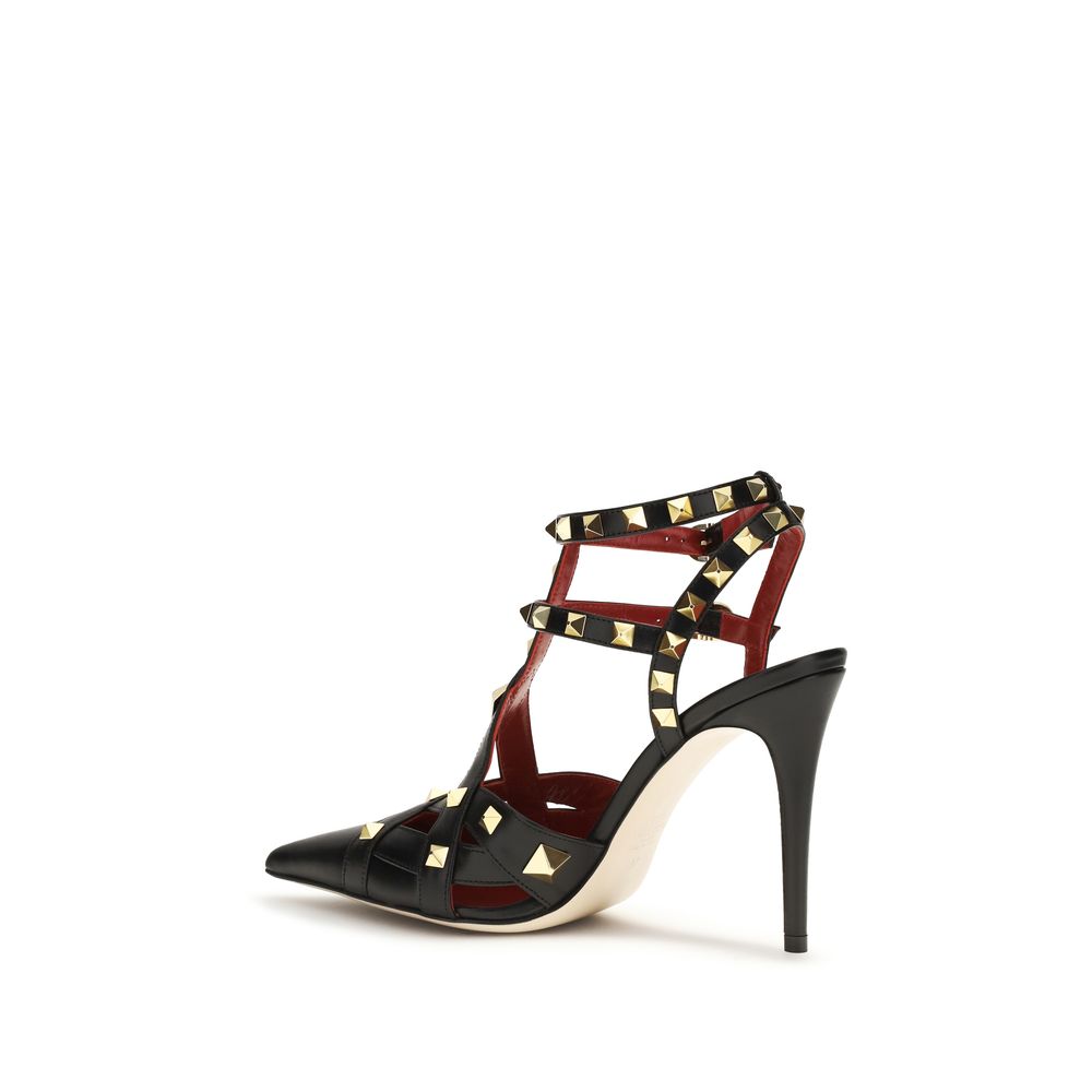 Valentino Garavani Schwarze High-Heel-Pumps aus Ziegenleder
