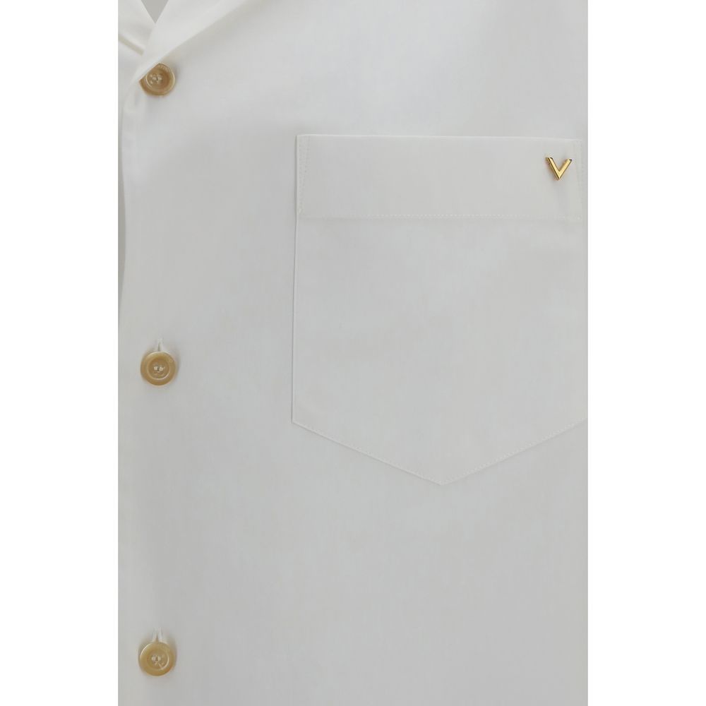 Chemise Valentino à manches courtes en coton blanc