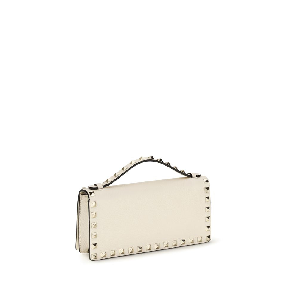 Valentino Garavani Beigefarbene Brieftasche aus Kalbsleder (Bos Taurus)