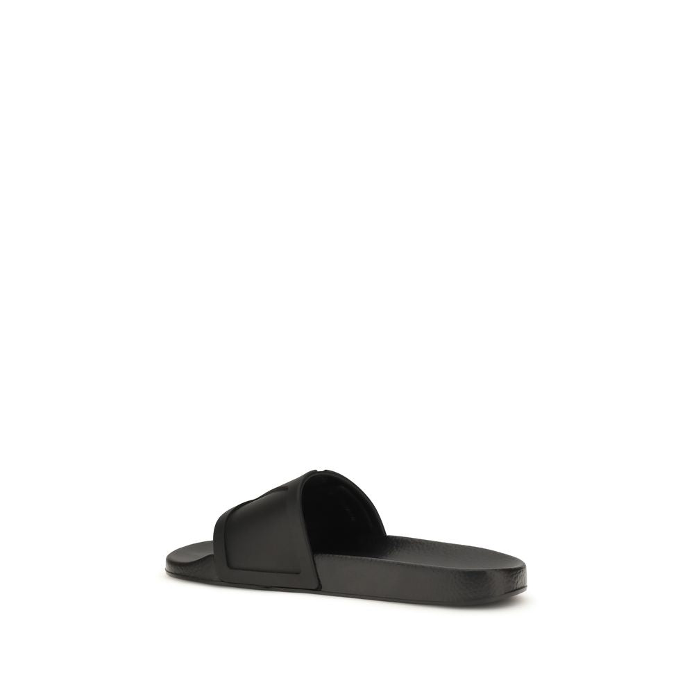 Valentino Garavani Schwarze Gummi-Sandalen