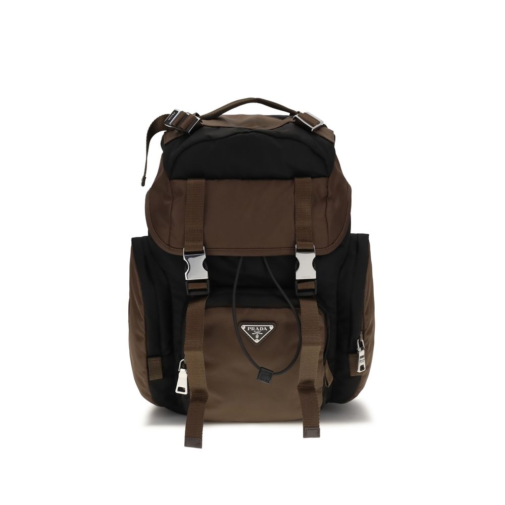 Prada Brown Recycled Backpack