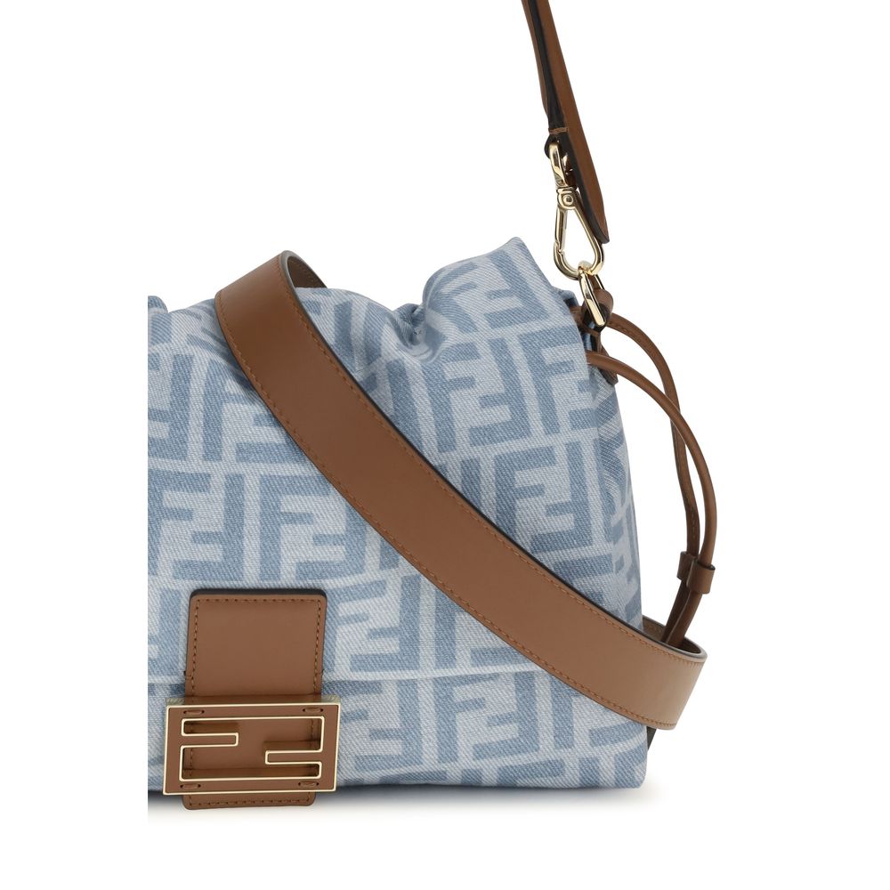 Sac à bandoulière Fendi en coton bleu