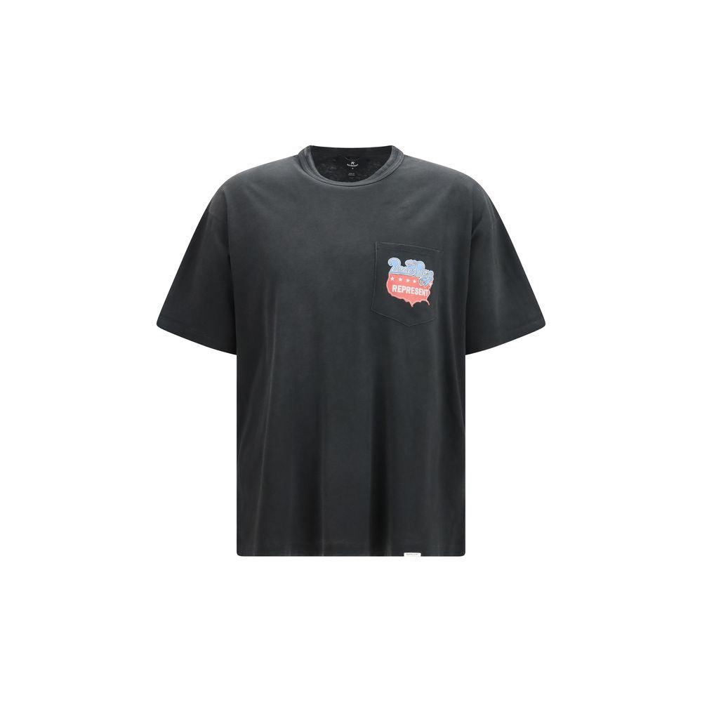 Stellen Sie sich das graue Baumwoll-T-Shirt vor