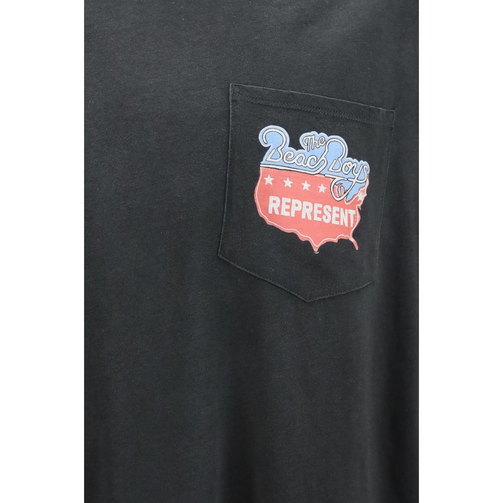 Stellen Sie sich das graue Baumwoll-T-Shirt vor